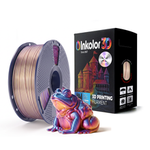 Filamento per stampa 3D Inkolor Silk PLA+ Quattro Colori Blu Viola Arancione Giallo 1.75mm 1Kg