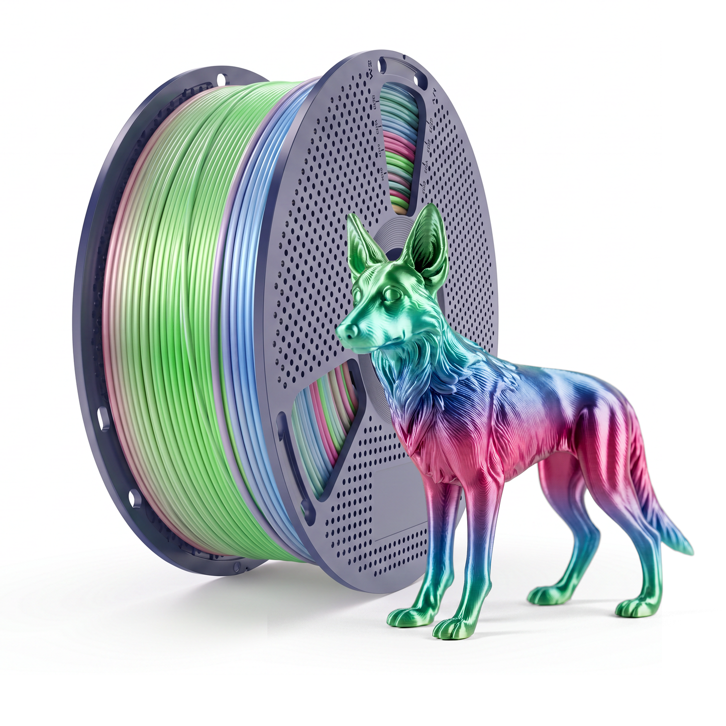 Filament d'impression 3D Inkolor Silk PLA+ Rainbow Carnival 1.75mm 1Kg