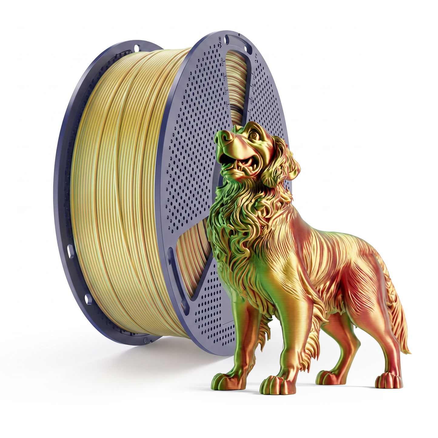 Inkolor Silk PLA+ Tri-Color Red Yellow Green 1.75mm 1Kg 3D-Druck Filament