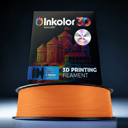 Inkolor PLA filament orange phosphorescent 1,75 mm 1 kg pour impression 3D