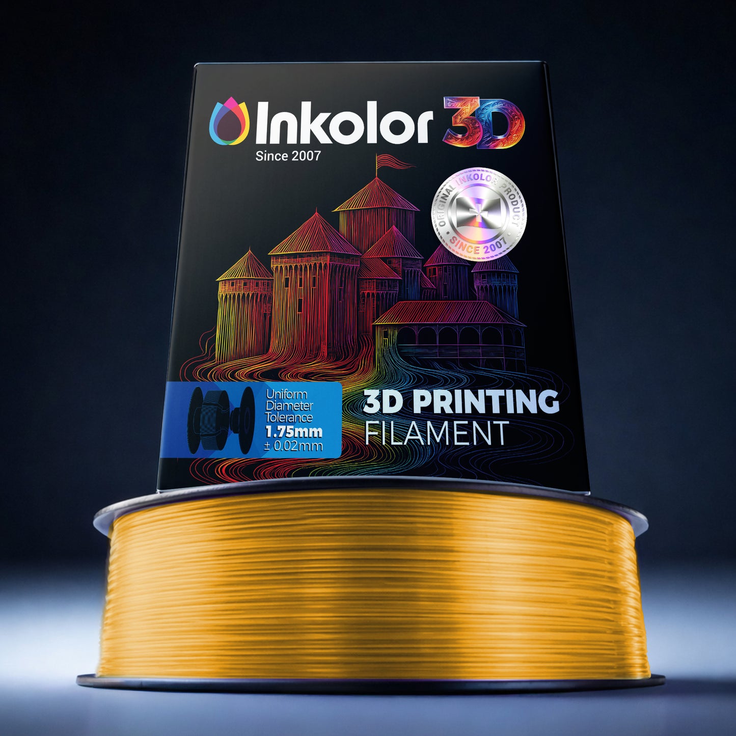 Inkolor PLA Transparent Citrus Orange Filament 1.75mm 1Kg 3D-Druck Filament