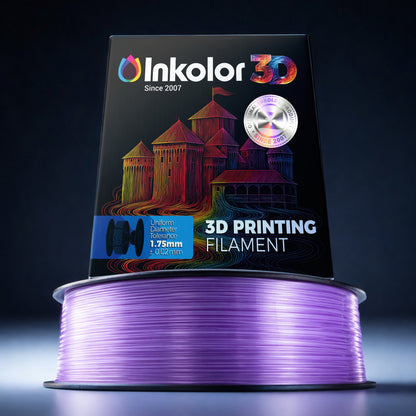 Filament Inkolor PLA Transparent Cristal Violet 1,75mm 1Kg Filament d'impression 3D