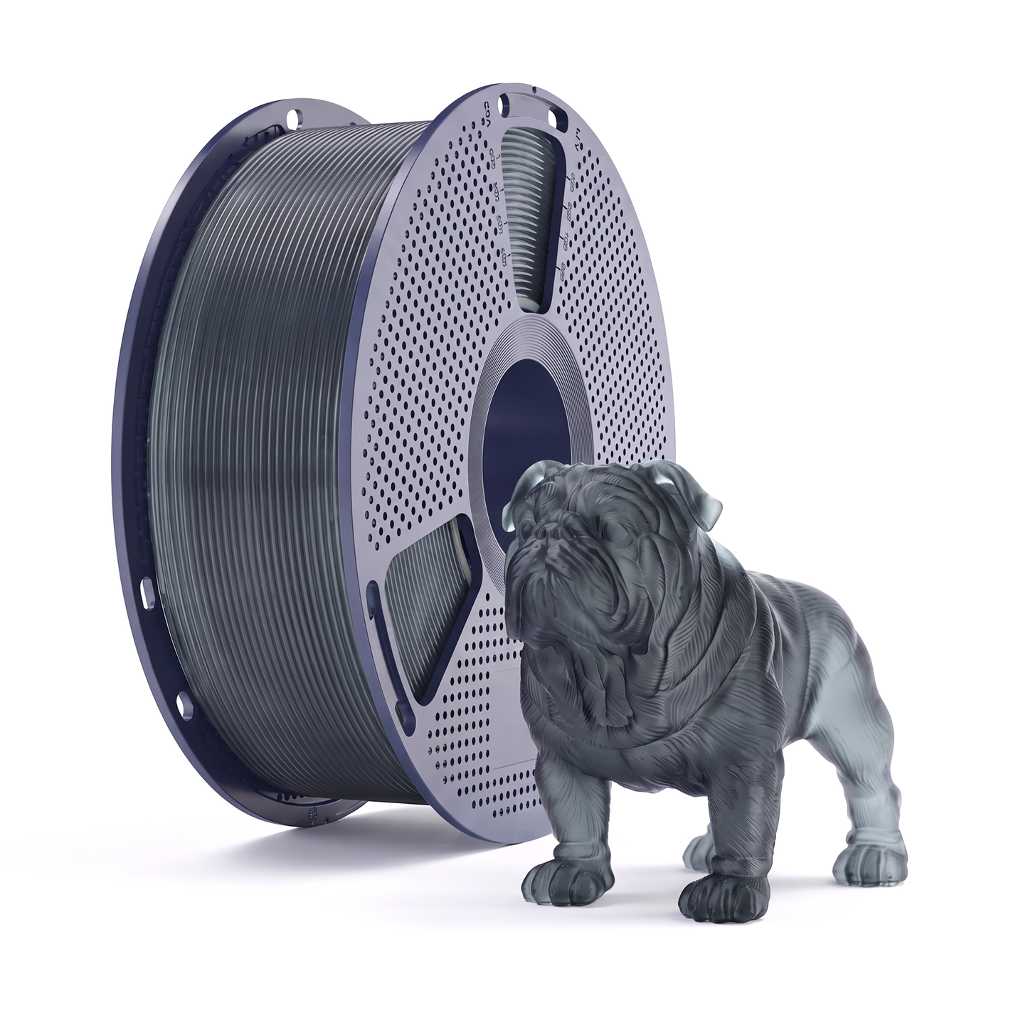 Filament d'impression 3D Inkolor PLA Transparent Obsidian Smoke 1.75mm 1Kg