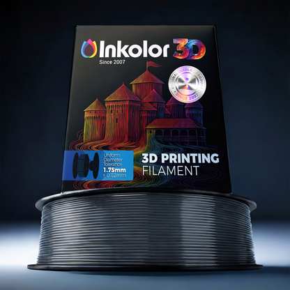 Filament d'impression 3D Inkolor PLA Transparent Obsidian Smoke 1.75mm 1Kg