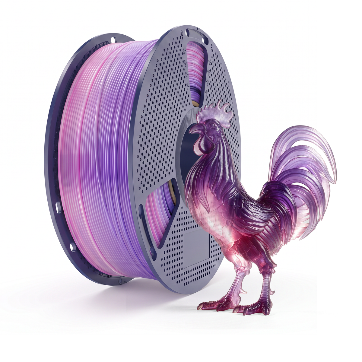 Inkolor PLA Transparent Rainbow Orchid 1.75mm 1Kg 3D Printing Filament