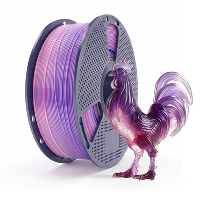 Inkolor PLA Transparent Rainbow Orchid 1.75mm 1Kg 3D Printing Filament