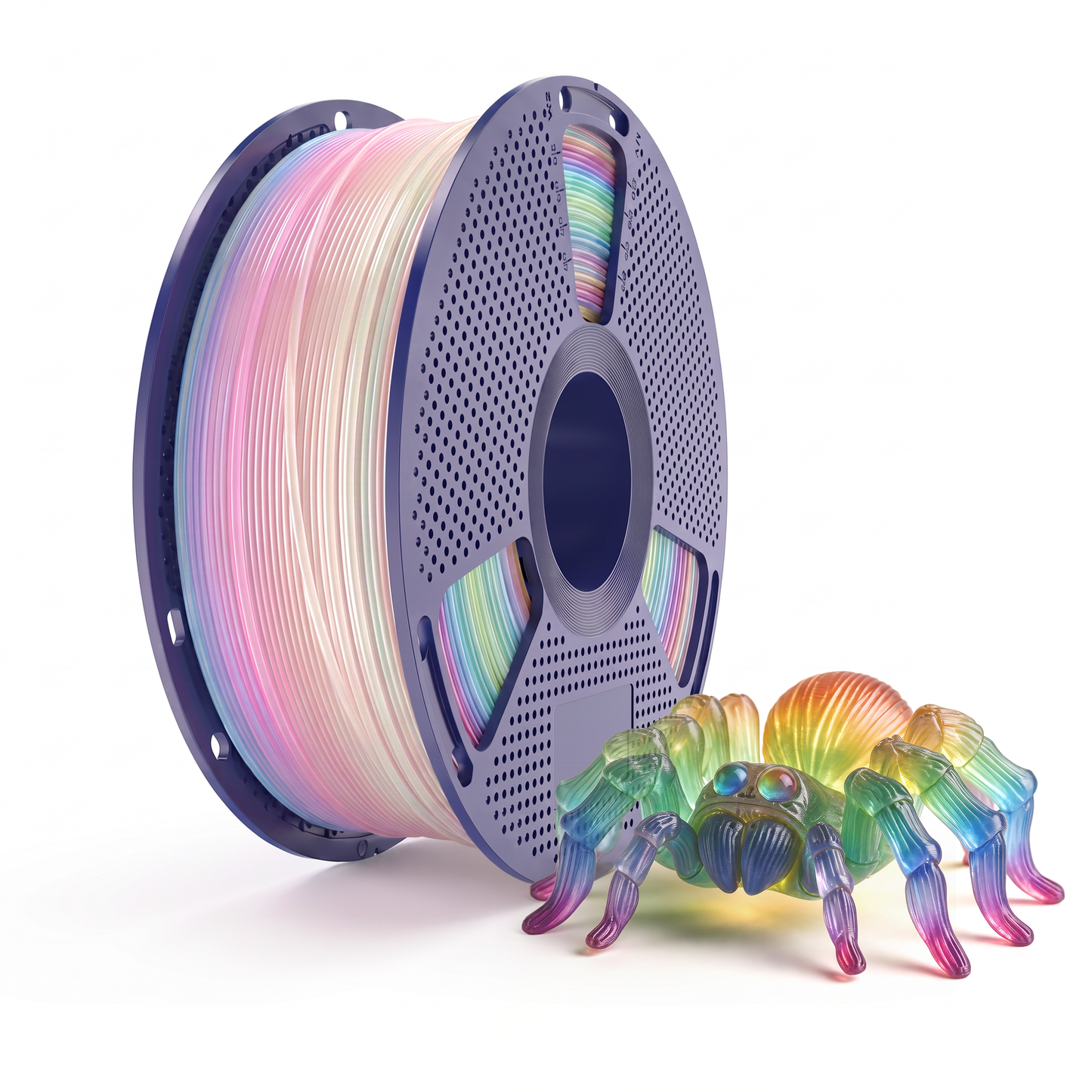 Filament d'impression 3D Inkolor PLA Transparent Rainbow Pearl 1.75mm 1Kg