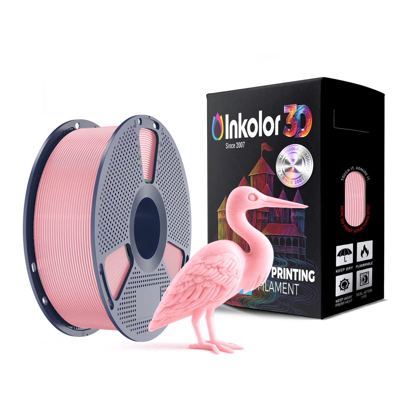 Filament Inkolor PLA Rose Pâle 1,75mm 1Kg Filament d'impression 3D