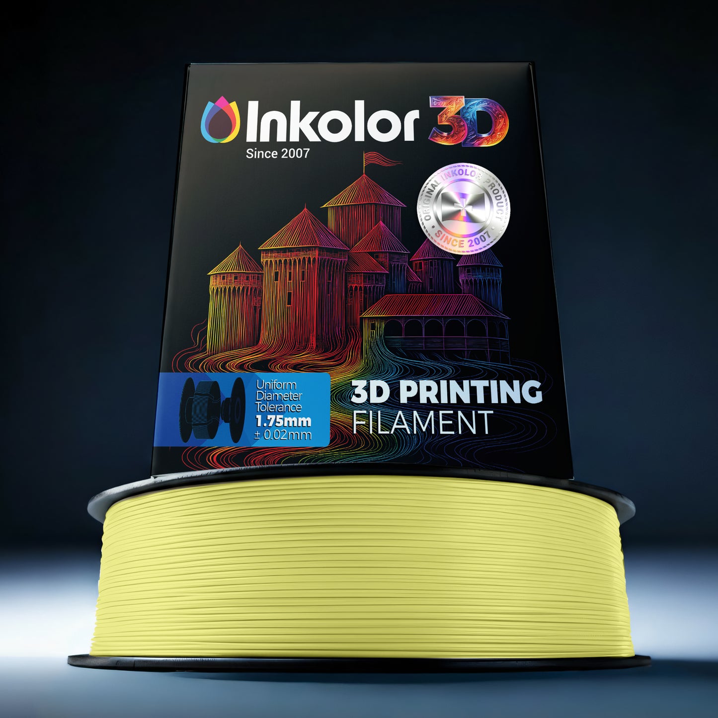 Inkolor PLA Lemon Yellow Filament 1.75mm 1Kg 3D-Druck Filament