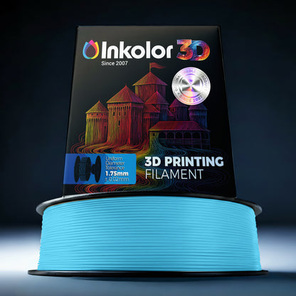 Filament Inkolor PLA Aqua Blue 1,75 mm 1 kg pour impression 3D