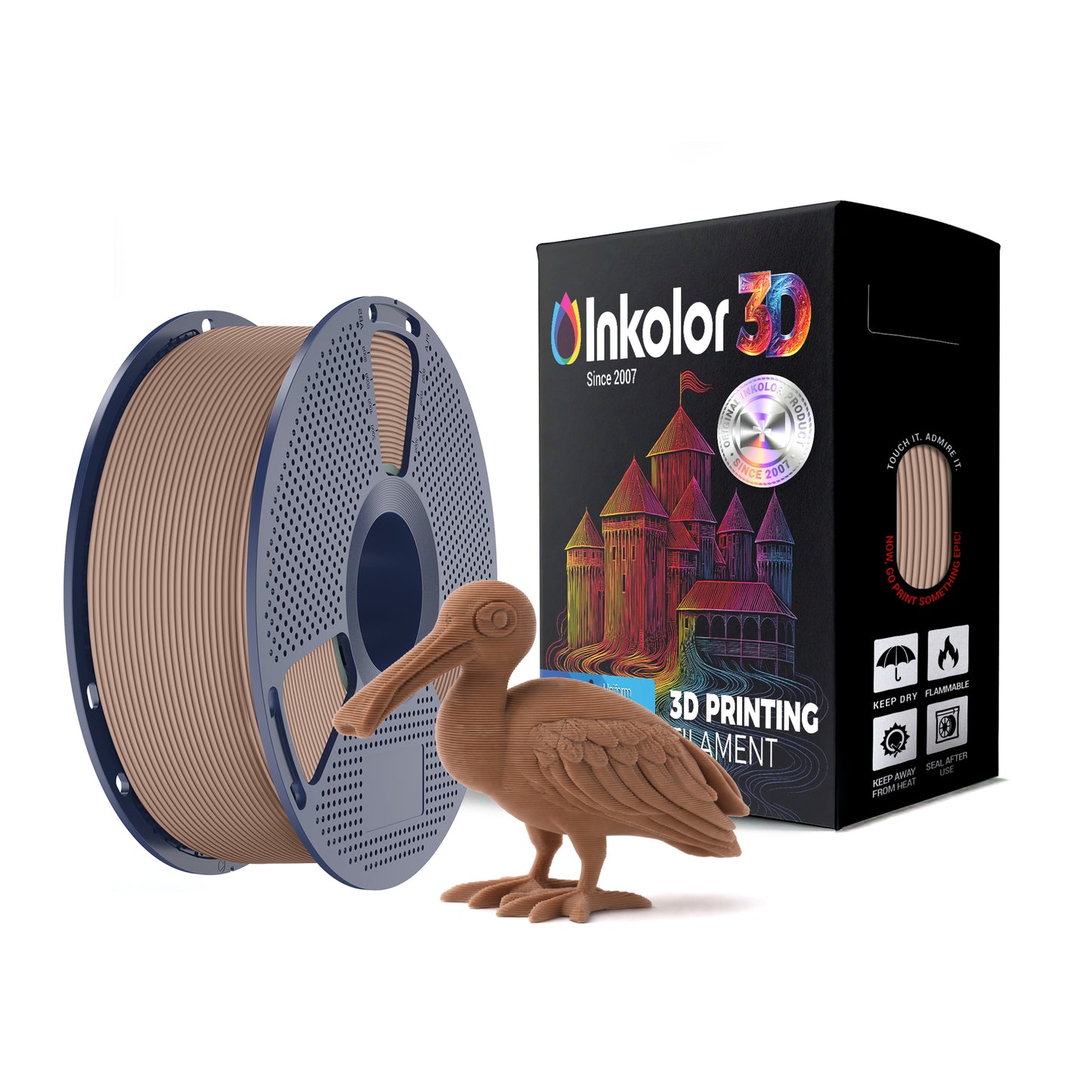 Inkolor PLA Swiss Chocolate Filament 1.75mm 1Kg 3D-Druck Filament