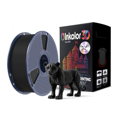 Filament Inkolor PLA+ Noir Haute Vitesse 1,75 mm 1 kg pour impression 3D