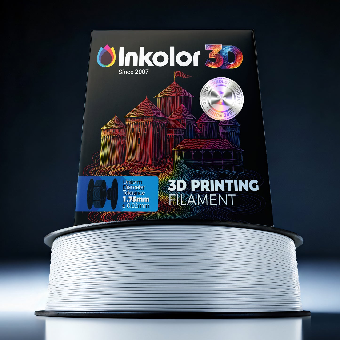 Inkolor High Speed PLA+ White Filament 1.75mm 1Kg 3D-Druck Filament
