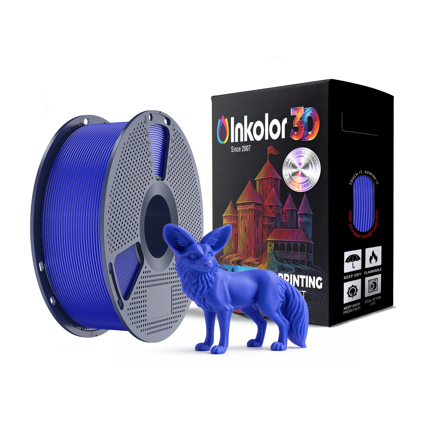 Inkolor PLA+ 2.0 Filament Bleu Klein 1,75 mm 1 kg Filament d'impression 3D