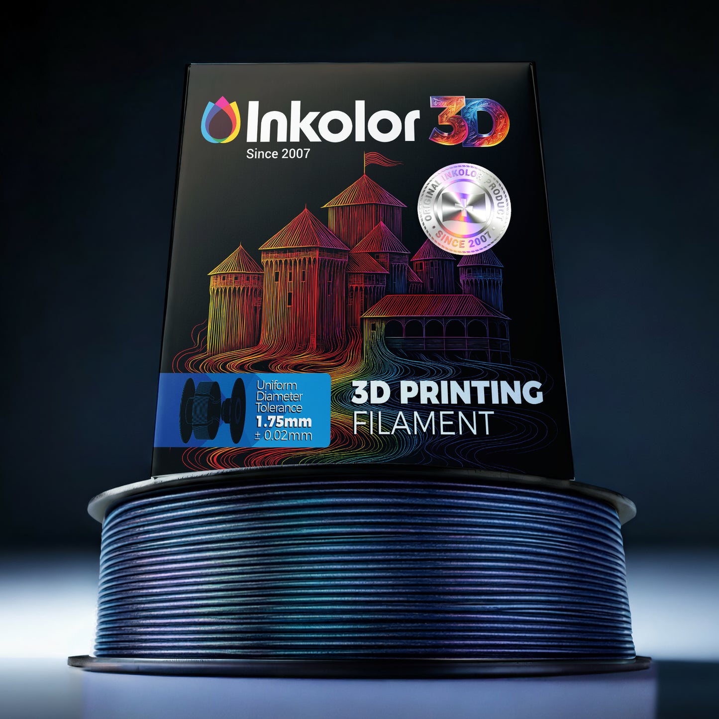 Filament Inkolor PLA Galaxy Astral Glow 1,75 mm 1 kg pour impression 3D
