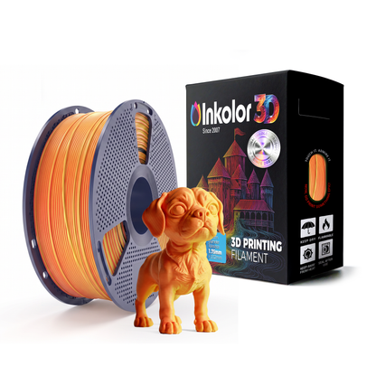 Inkolor PLA Matte Dual Color Red Yellow 1.75mm 1Kg 3D-Druck Filament