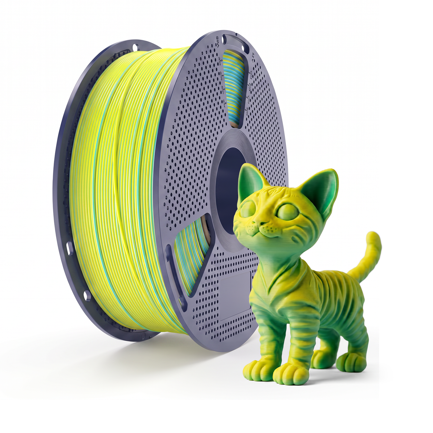 Inkolor PLA Matte Dual Color Yellow Cyan 1.75mm 1Kg 3D-Druck Filament