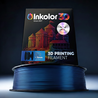 Inkolor Metallic PLA Sapphire Steel 1.75mm 1Kg 3D-Druck Filament