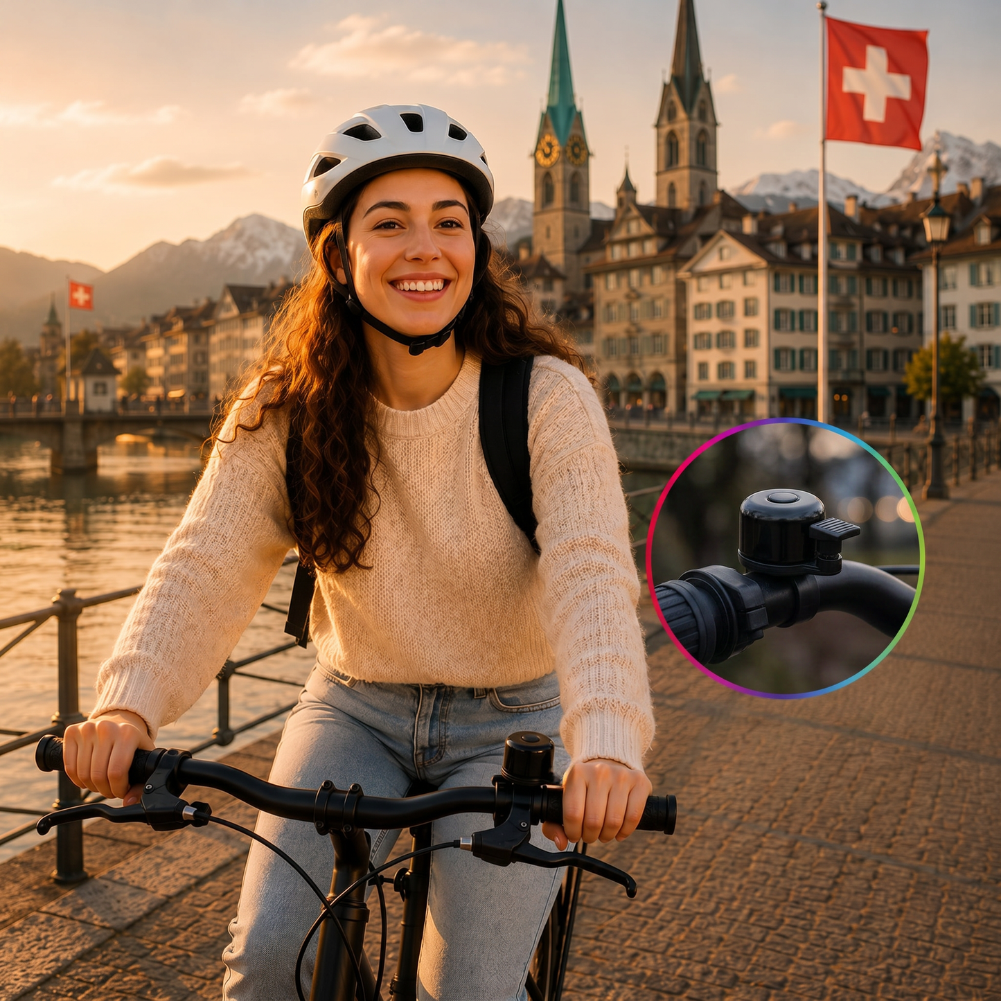 Sonnette de vélo compatible avec Apple AirTag – support dissimulé pour vélos et vélos électriques