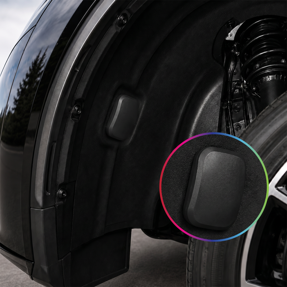 Support magnétique discret pour AirTag pour voiture – support en silicone dissimulé pour la carrosserie du véhicule