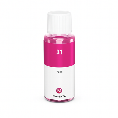 Alt Tag: HP 31 (1VU27AE) kompatible Tintenpatrone Magenta 70 ml Druckerpatrone, lebendige Magenta-Farben fuer professionelle Drucke