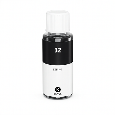 Alt Tag: HP 32XL (1VV24AE) kompatible Tintenpatrone Schwarz, schwarze Tinte 135 ml, hohe Seitenleistung bis 6000 Seiten