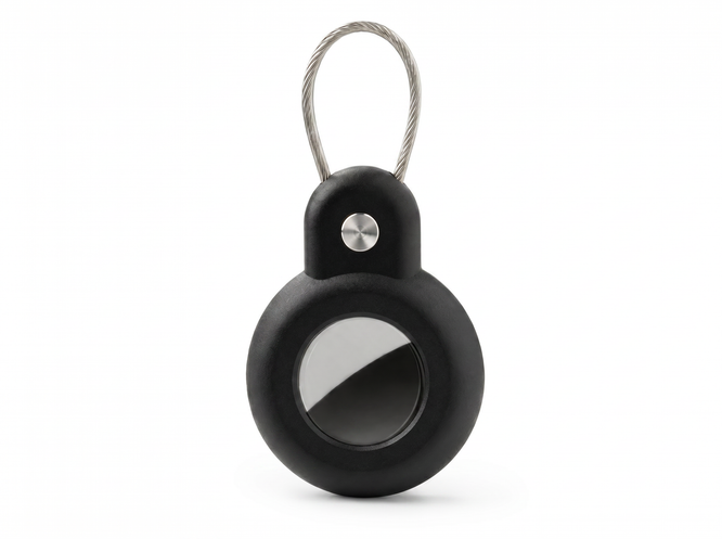 Porta Apple AirTag resistente all’acqua con cavo in acciaio e chiusura sicura con chiave a brugola