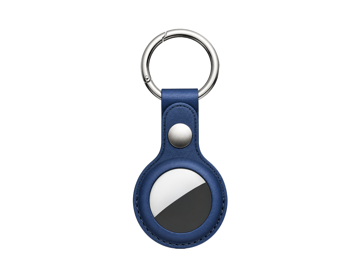 Elegant leather AirTag keychain