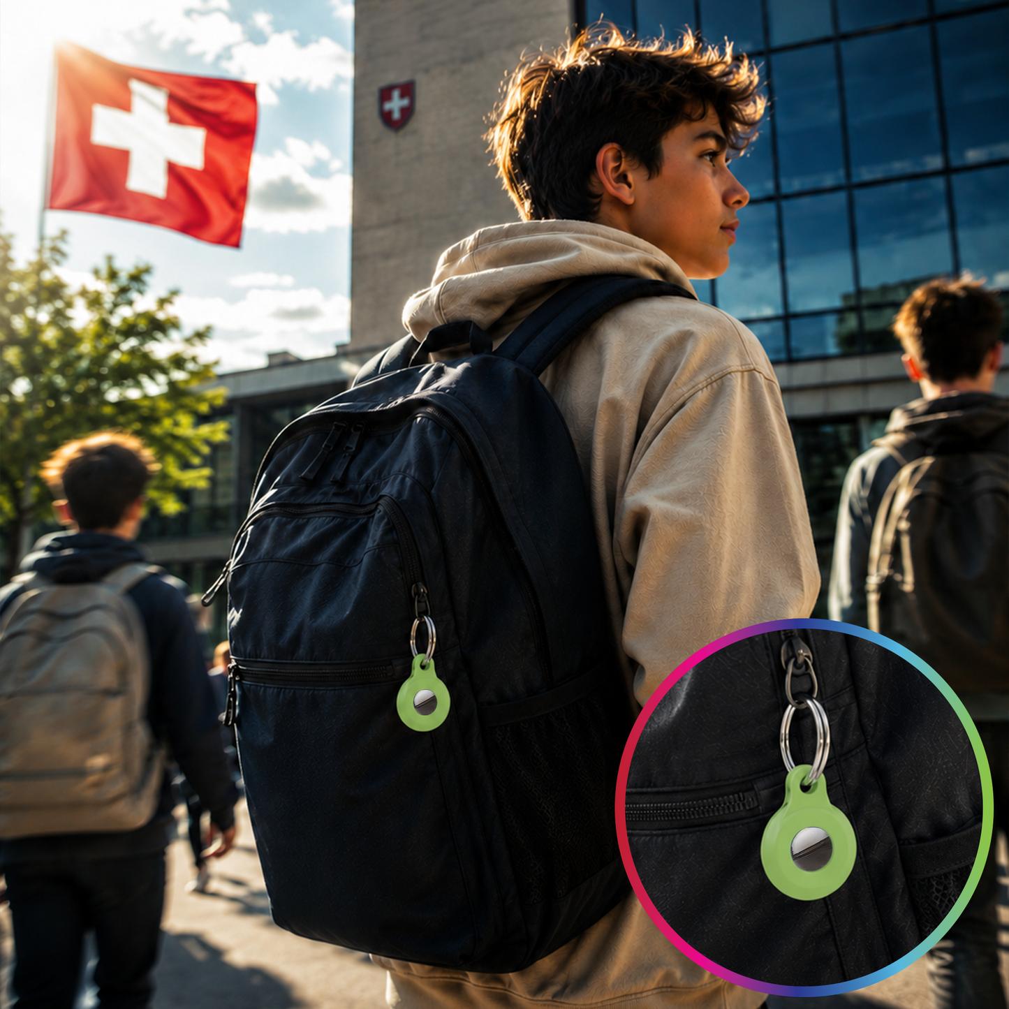 AirTag-Schlüsselanhänger aus Silikon – Ring mit sicherem Twist-Lock-Design gegen den Verlust des AirTags