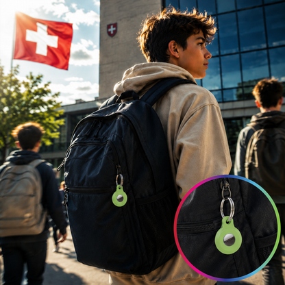 AirTag-Schlüsselanhänger aus Silikon – Ring mit sicherem Twist-Lock-Design gegen den Verlust des AirTags