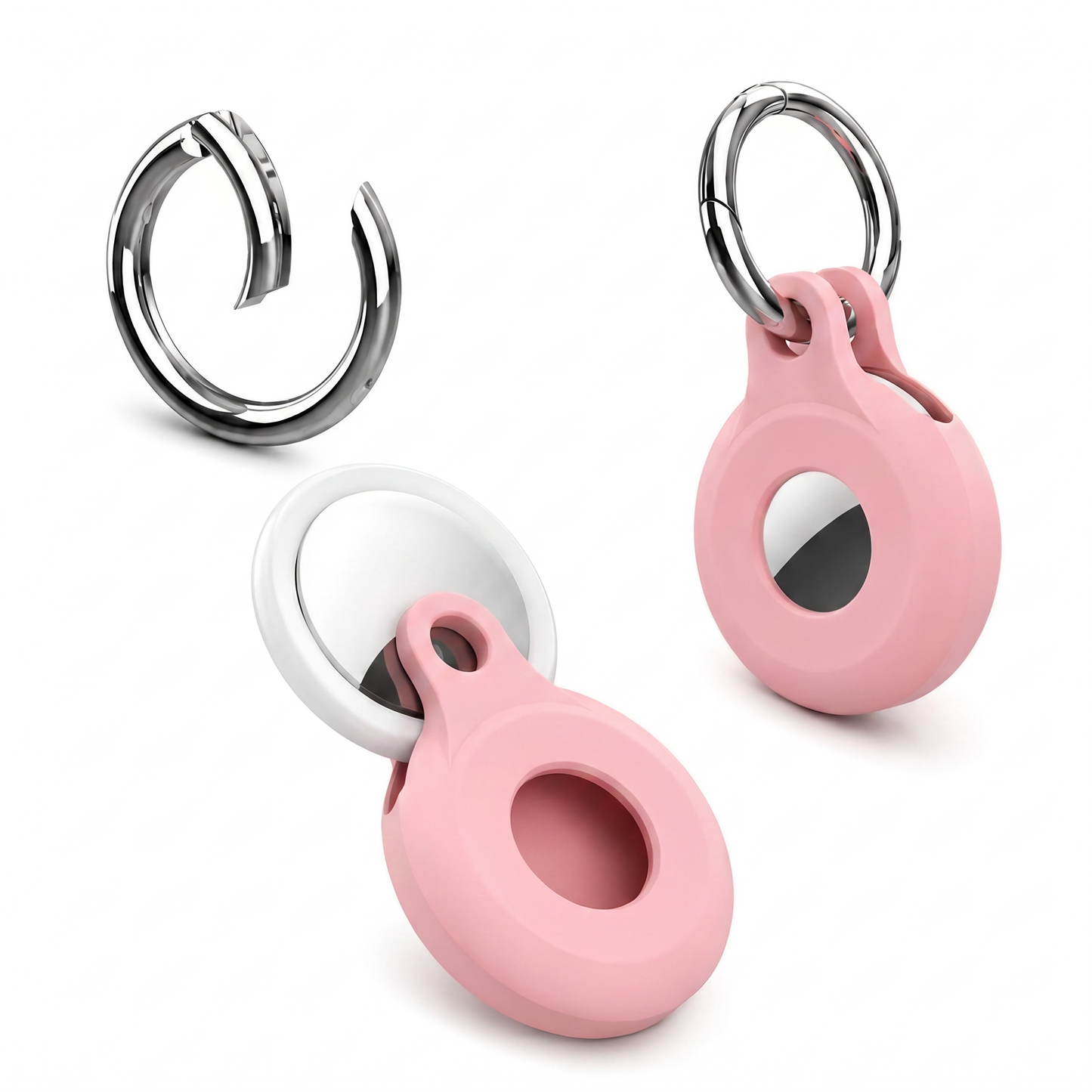 AirTag-Schlüsselanhänger aus Silikon – Ring mit sicherem Twist-Lock-Design gegen den Verlust des AirTags