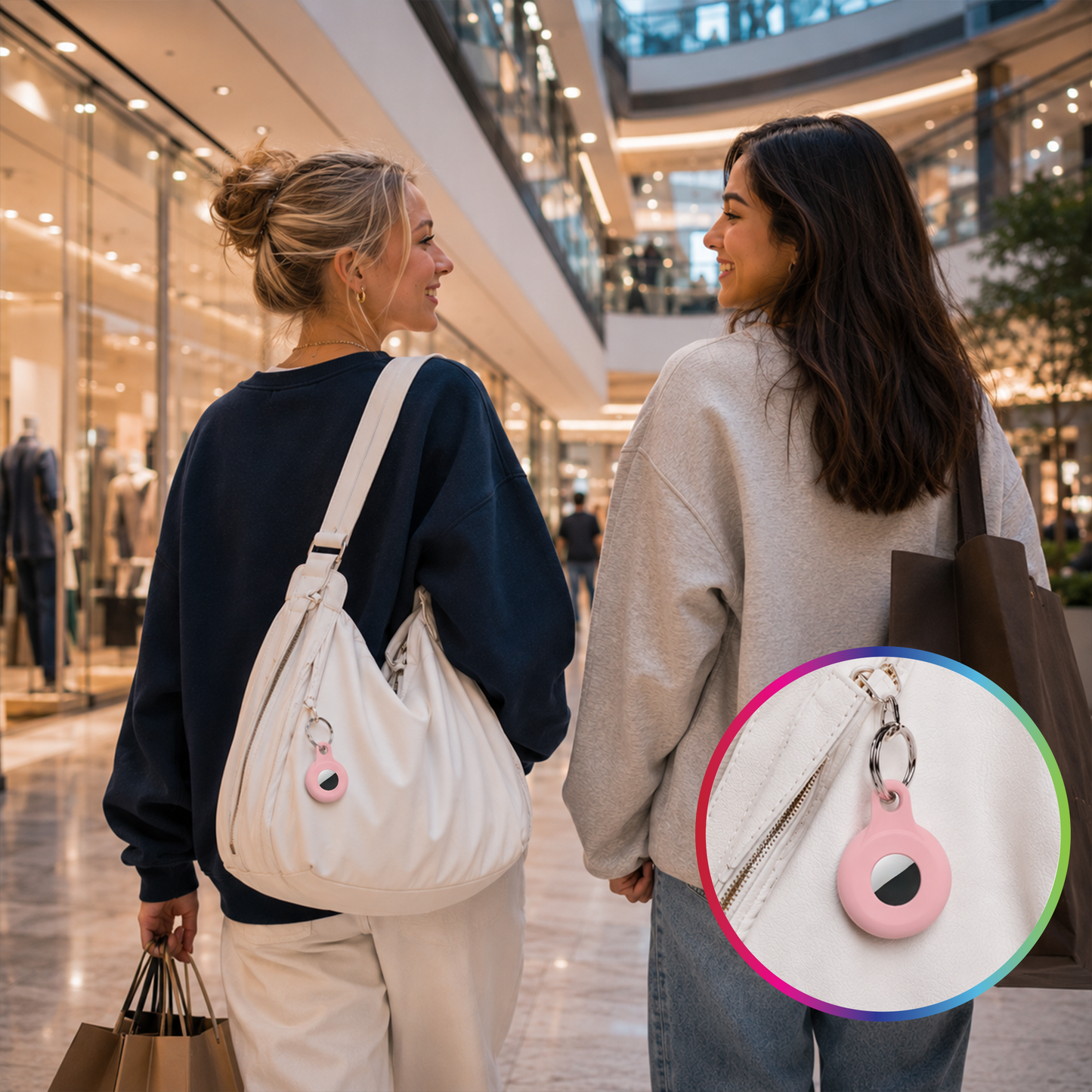 AirTag-Schlüsselanhänger aus Silikon – Ring mit sicherem Twist-Lock-Design gegen den Verlust des AirTags