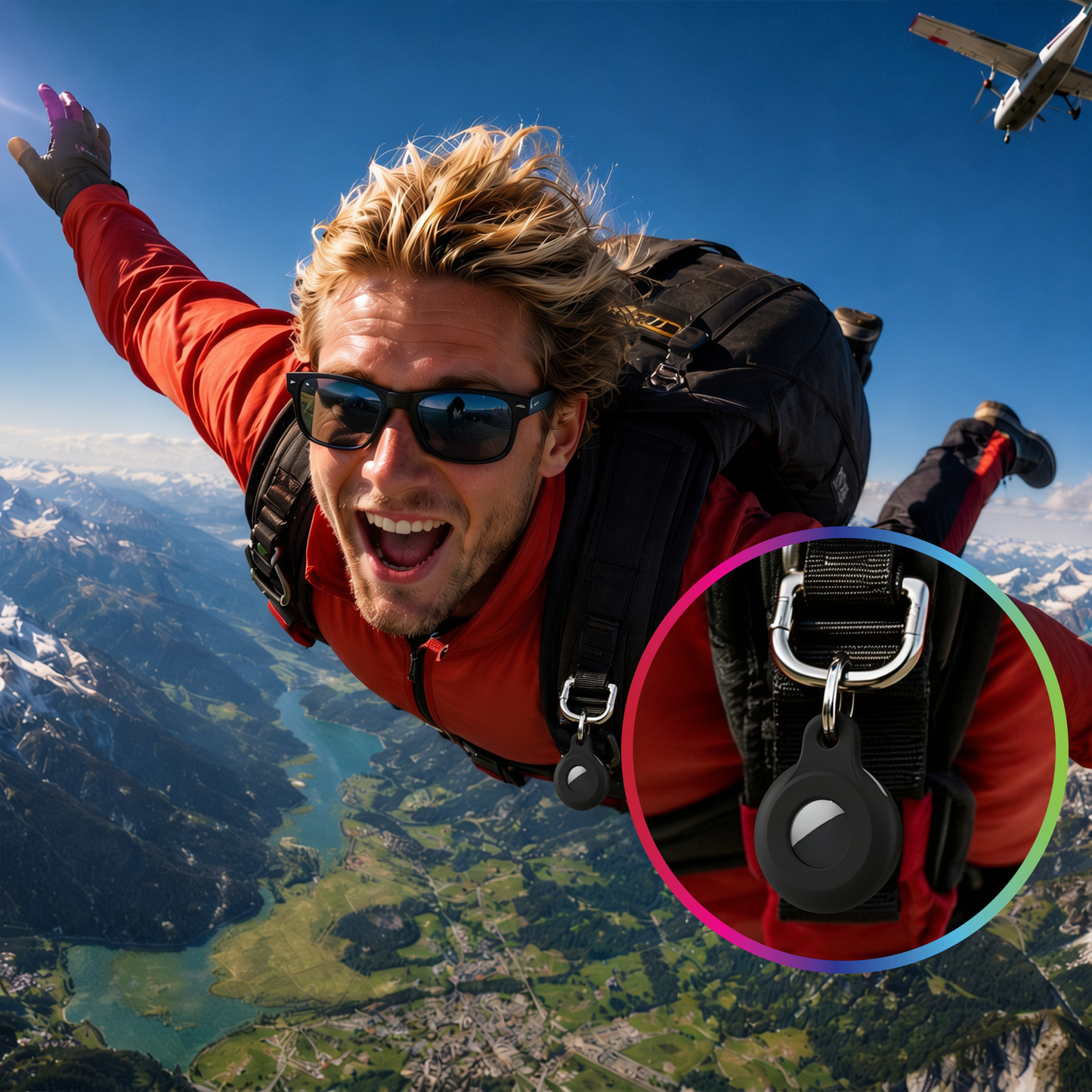 AirTag-Schlüsselanhänger aus Silikon – Ring mit sicherem Twist-Lock-Design gegen den Verlust des AirTags