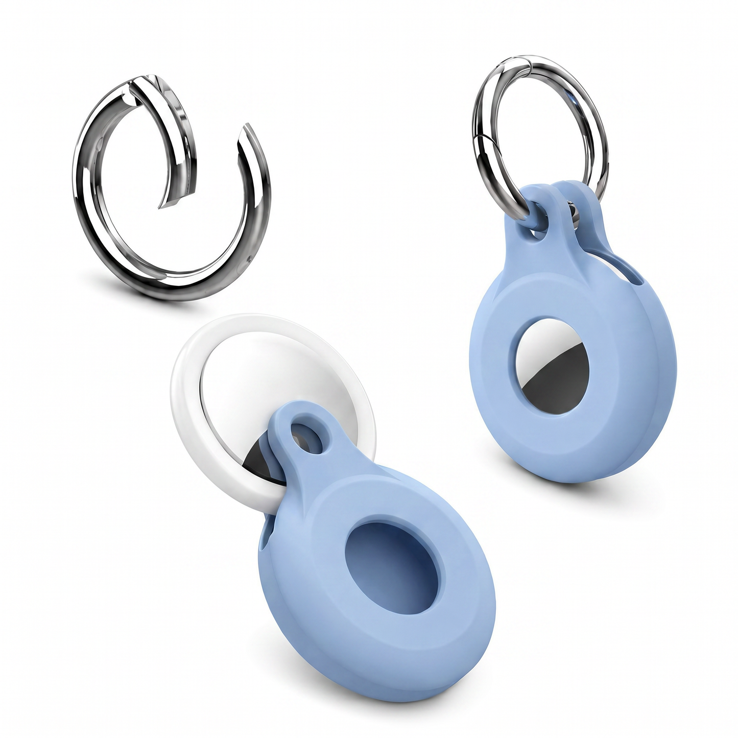AirTag-Schlüsselanhänger aus Silikon – Ring mit sicherem Twist-Lock-Design gegen den Verlust des AirTags
