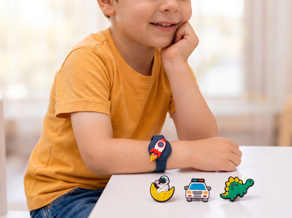 Kinderarmband kompatibel mit Apple AirTag – hypoallergenes Silikonarmband im Uhrenstil mit Schutzgehäuse