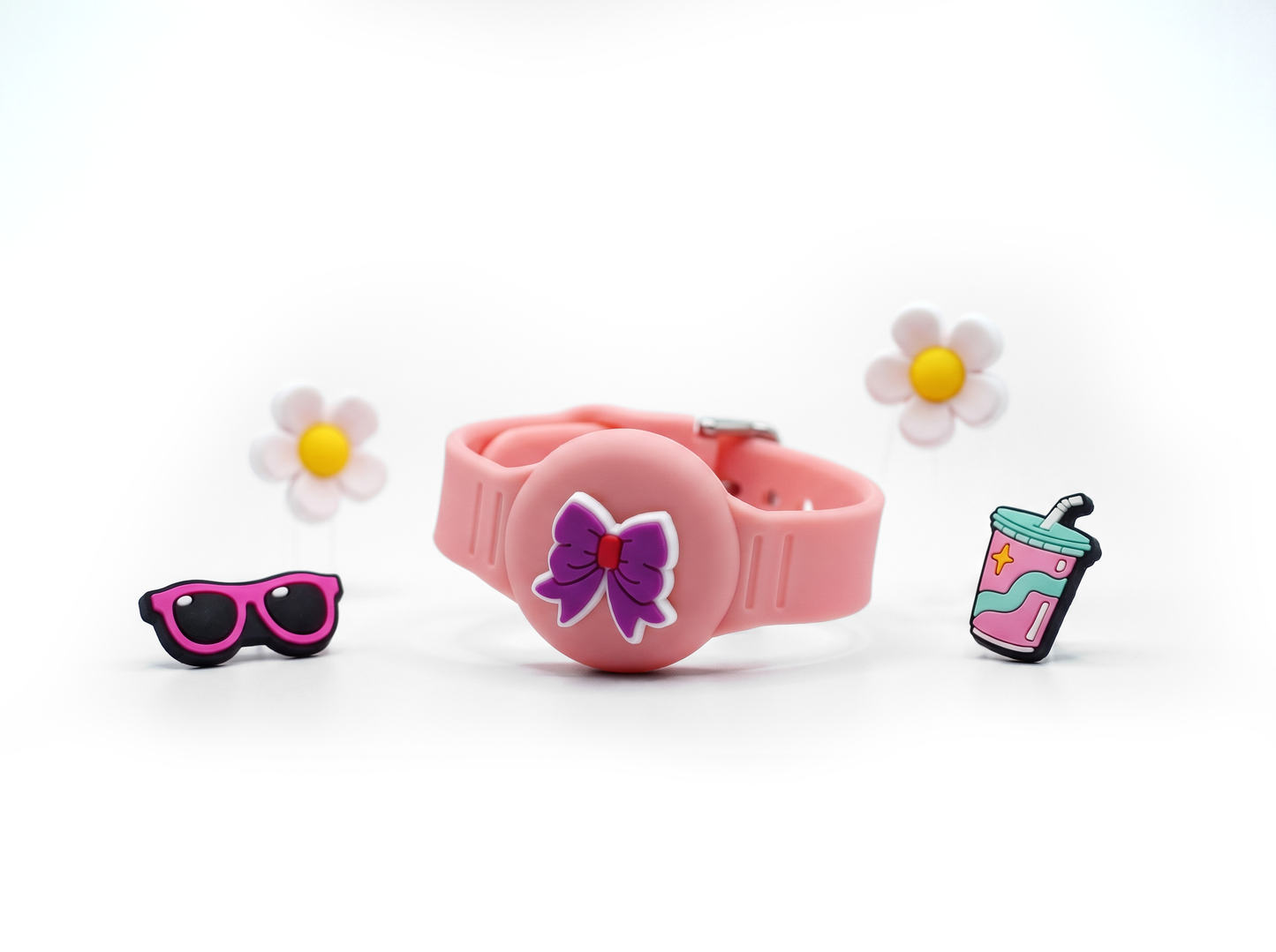 Kinderarmband kompatibel mit Apple AirTag – hypoallergenes Silikonarmband im Uhrenstil mit Schutzgehäuse