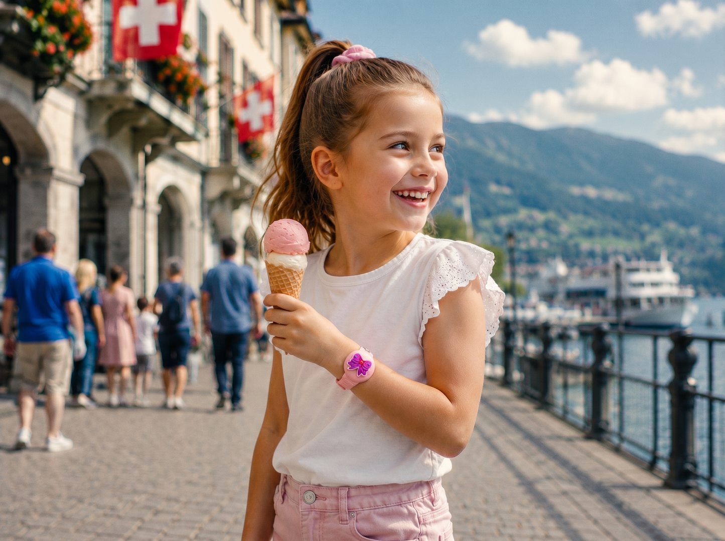 Kinderarmband kompatibel mit Apple AirTag – hypoallergenes Silikonarmband im Uhrenstil mit Schutzgehäuse