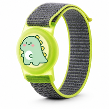 Kinder-AirTag-Armband aus Nylon - weiches hypoallergenes Material mit Schutzgehäuse und verstellbarem Klettverschluss