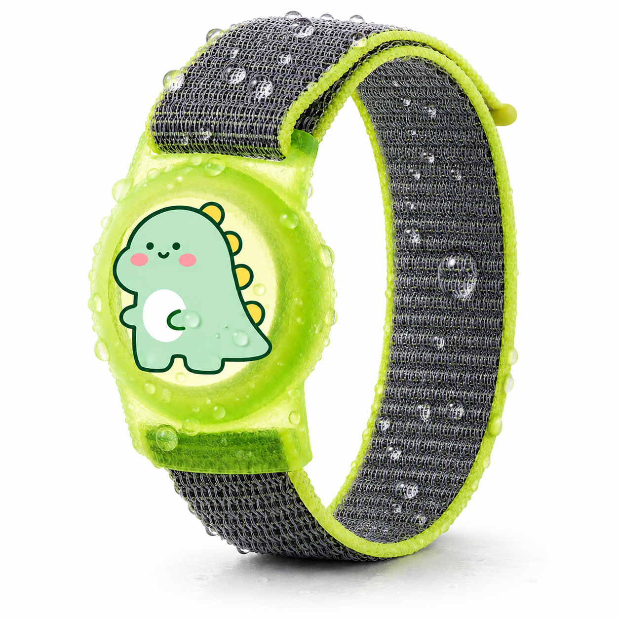 Kinder-AirTag-Armband aus Nylon - weiches hypoallergenes Material mit Schutzgehäuse und verstellbarem Klettverschluss