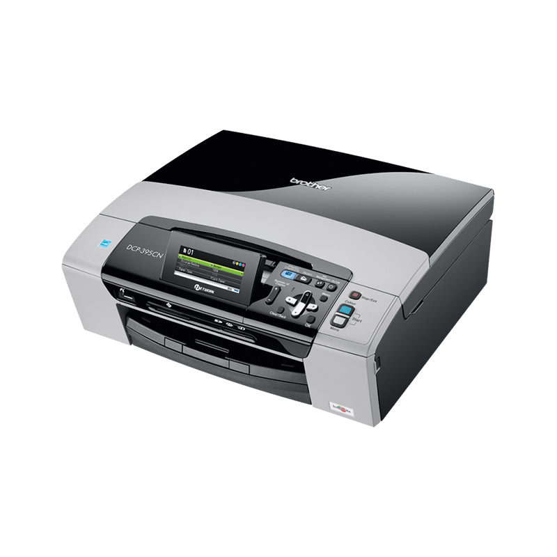 Brother DCP-395CN multifunction inkjet printer, featuring compact design, high-resolution printing, and efficient performance for home or office.