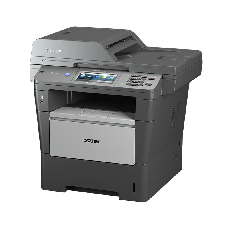 Brother DCP-8250DN multifunction printer with duplex printing and high-speed capabilities, ideal for office use.