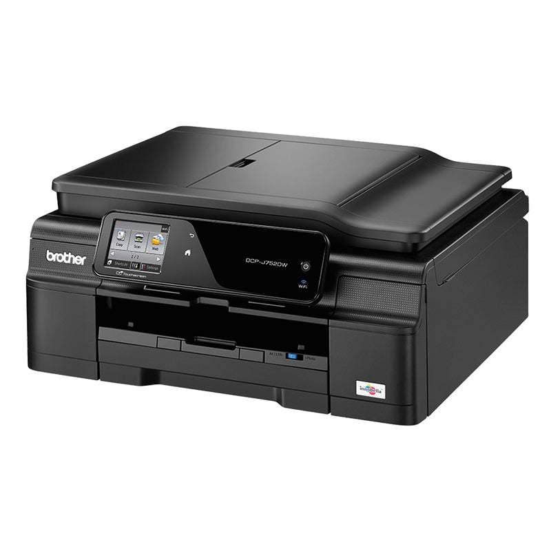 Brother DCP-J772DW multifunctional inkjet printer with wireless connectivity and duplex printing feature.