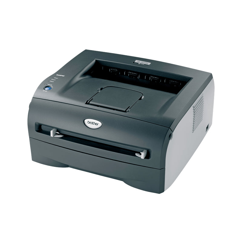 Brother HL-2070N monochrome laser printer for home and small office use, featuring network interface and high-resolution output.