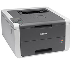 Brother HL-3140CW compact color laser printer with high-speed wireless printing and 600x2400 dpi resolution.