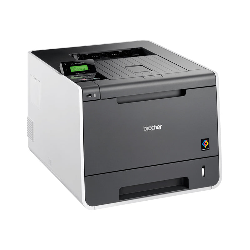 Brother HL-4570CDWT color laser printer with fast 28 ppm speed, duplex printing, and 800-sheet capacity for office use.