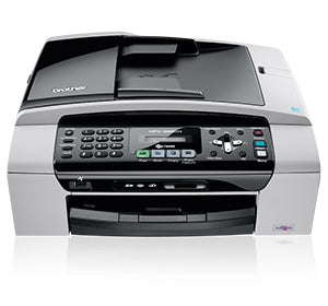 Brother MFC-295CN compact inkjet multifunction printer with fax, scan, copy capabilities, black and color printing, front view.