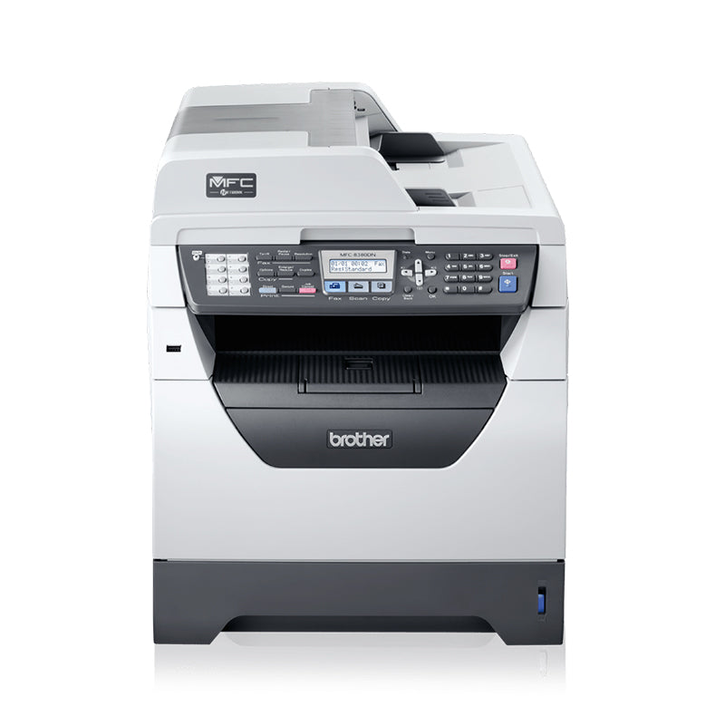 Brother MFC-8380DN multifunction laser printer featuring printing, copying, scanning, and faxing capabilities