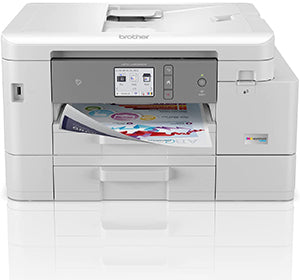 Brother MFC-J4535DW multifunction printer with paper output, featuring printing, scanning, copying, and faxing capabilities.
