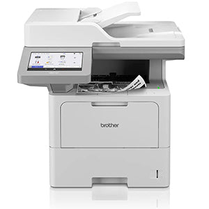 Brother MFC-L6910DN multifunction printer with print, copy, scan, and fax capabilities, ideal for efficient office use.