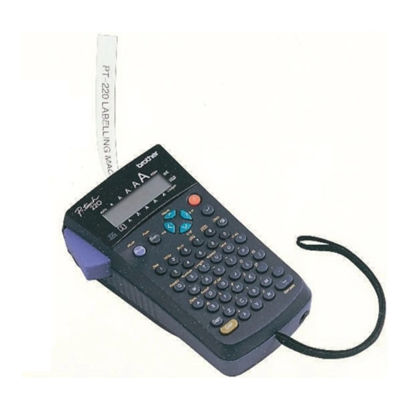 Brother PT-220 label printer with compact design, ideal for office and home use.